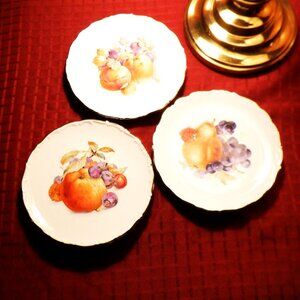 *** Set of 6 PLATES ~ BAVARIAN / Western Germany ~ 7.5" D / Scalloped Gold Edge
